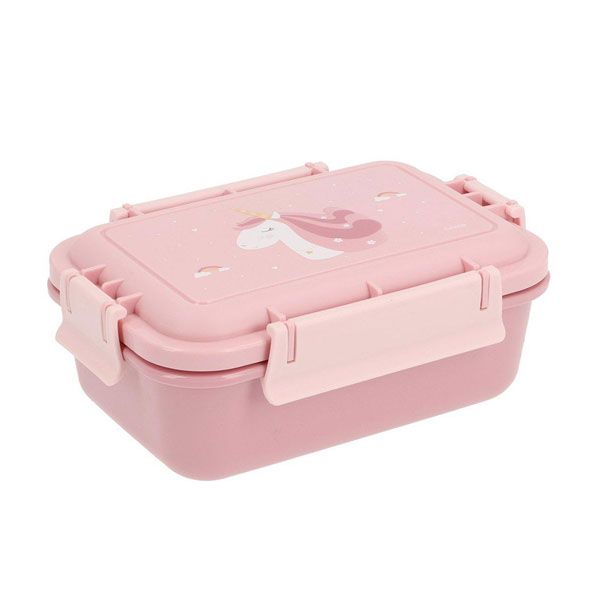 Caja de almuerzo rosa de unicornio