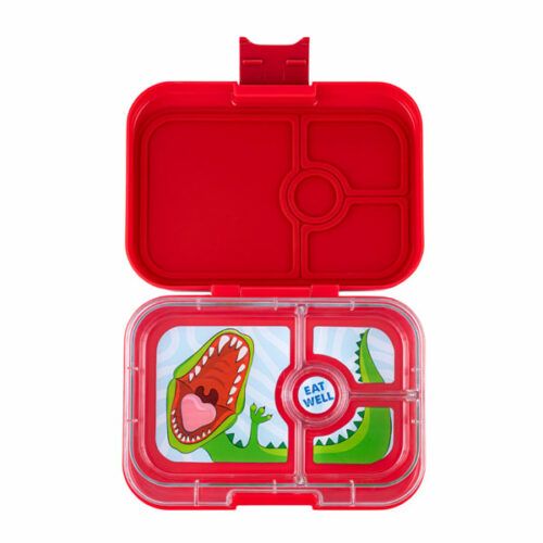 Yumbox panino color rojo de dinosaurio