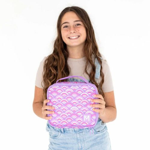 La marca monticoo nos trae estas bolsas térmicas para Yumbox de arcoíris